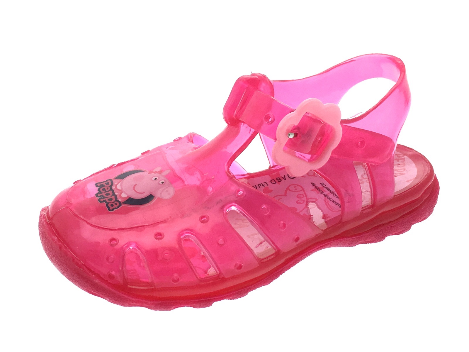 Girls Pink Glitter Peppa Pig Jelly Sandals Beach Jellies Kids Shoes